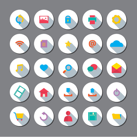 Modern Flat Design Website Vector Icons Setのイラスト素材