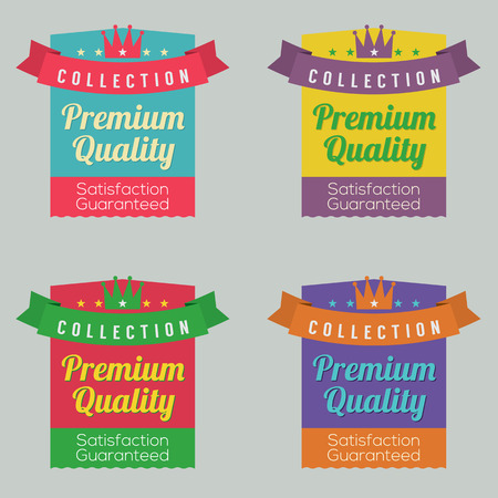Set of Colorful Labels Vector Illustrationのイラスト素材