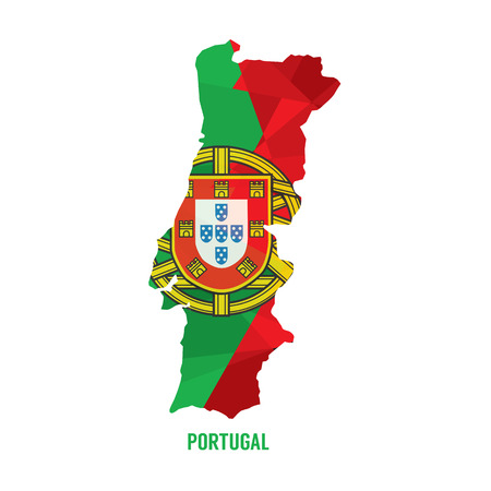 Map of Portugal Vector Illustrationのイラスト素材