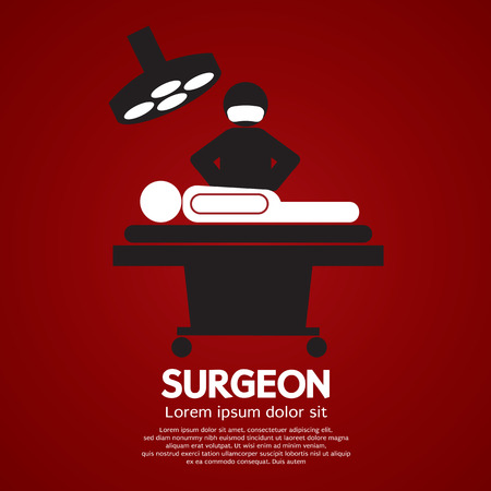 Surgeon Operate On Patient Sign のイラスト素材