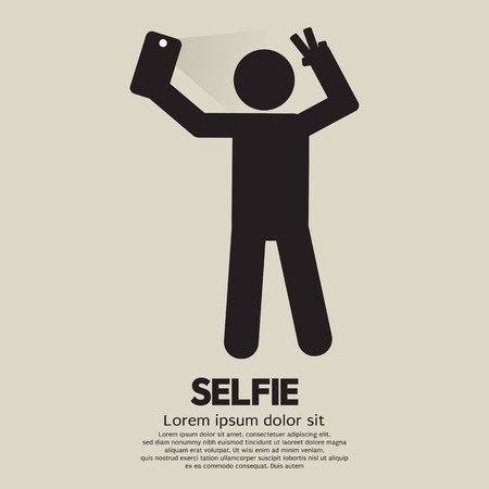 Selfie People Sign のイラスト素材