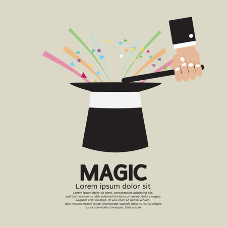 Magic Trick Of The Magician Illustrationのイラスト素材