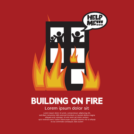 Building On Fire Illustrationのイラスト素材