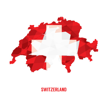 Map of Switzerland Illustration のイラスト素材