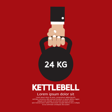 Kettlebell Fitness Exercising Sign Vector Illustrationのイラスト素材