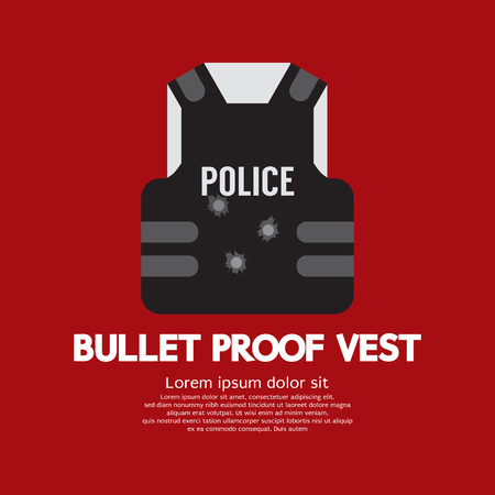 Bullet Proof Vest Vector Illustrationのイラスト素材