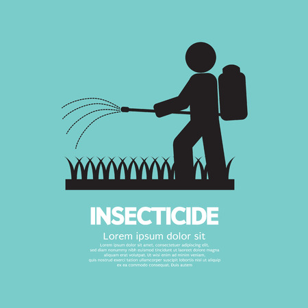 Human Spraying Insecticide Vector Illustrationのイラスト素材