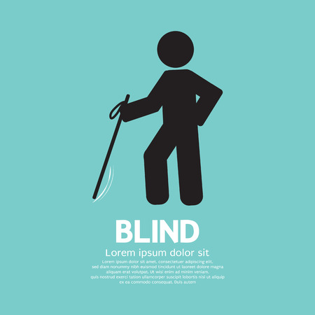 Blind Disabled Black Symbol Graphic Vector illustrationのイラスト素材