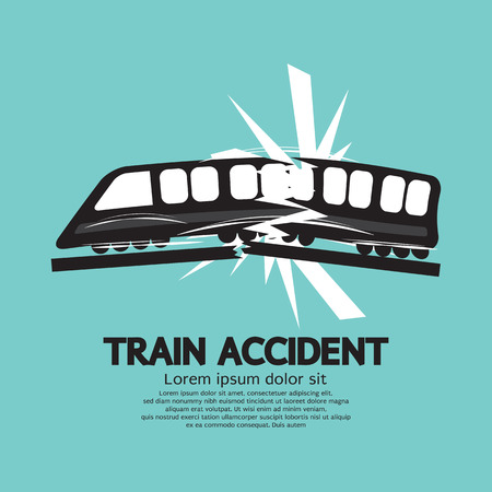 Train Accident Graphic Vector Illustrationのイラスト素材