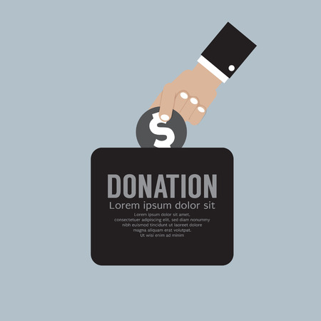 Donate Money To Charity Concept Vector Illustrationのイラスト素材