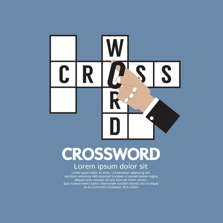 Flat Design Crossword Vector Illustrationのイラスト素材