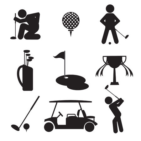 Golf Icon Set Vector Illustrationのイラスト素材