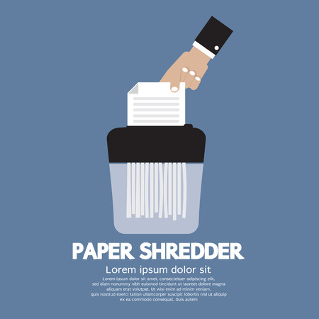 Paper Shredder Machine Vector Illustrationのイラスト素材