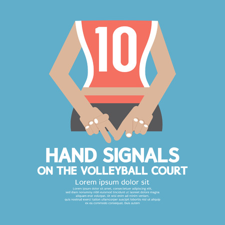Hand Signals Of the Volleyball Playerのイラスト素材