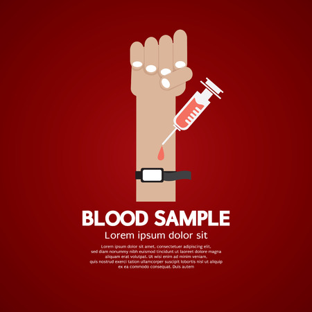 Blood Sample Medical Concept Vector Illustrationのイラスト素材