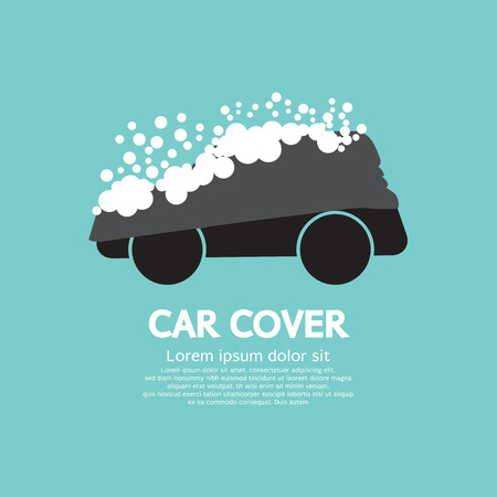 Car Cover With Snow Graphic Vector Illustrationのイラスト素材