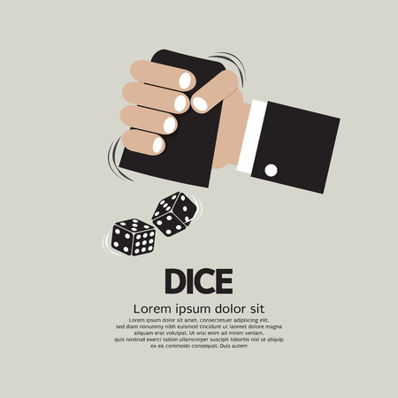 Two Dices High or Low Gamble Vector Illustrationのイラスト素材