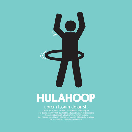 Human Playing A Hulahoop Symbol Vector Illustrationのイラスト素材