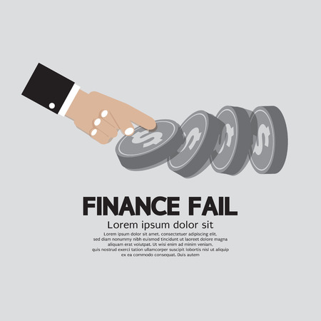 Finance Fail The Financial Failure Concept Illustrationのイラスト素材
