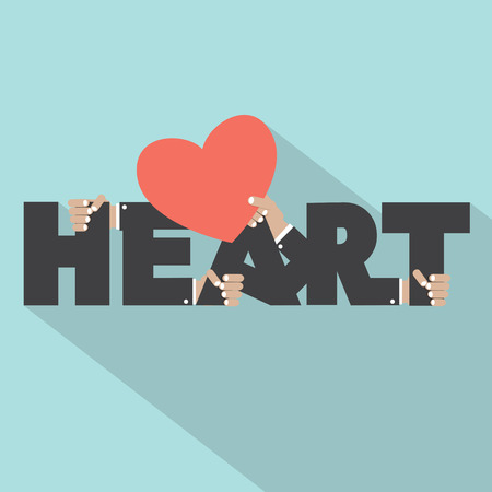 Heart Typography With Hearts Symbol Design Vector Illustrationのイラスト素材