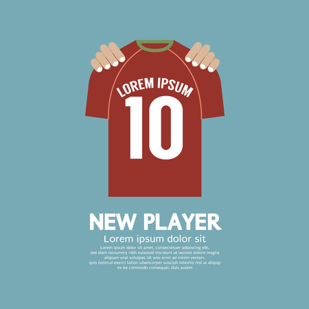 The Football/Soccer Shirt A New Player Contract Signing Concept Vector Illustrationのイラスト素材