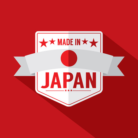 Made in Japan Label Badge Vector Illustrationのイラスト素材
