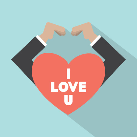 Hands Making Heart Sign Vector Illustrationのイラスト素材