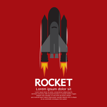 Single Rocket Fire Engine Vector Illustrationのイラスト素材