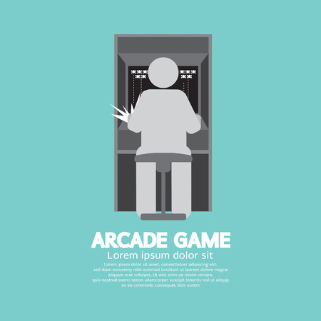 Arcade Machine Player Graphic Symbol Vector Illustrationのイラスト素材