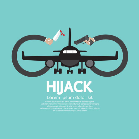 Plane Hijack Concept Abstract Design Vector Illustrationのイラスト素材