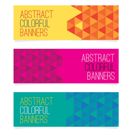 Set Of Three Abstract Banners Vector Illustrationのイラスト素材