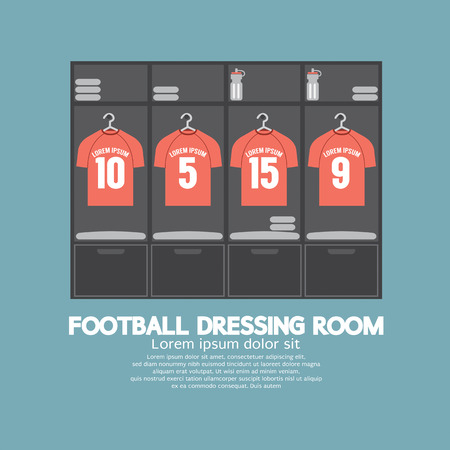 Football Or Soccer Dressing Room Vector Illustrationのイラスト素材