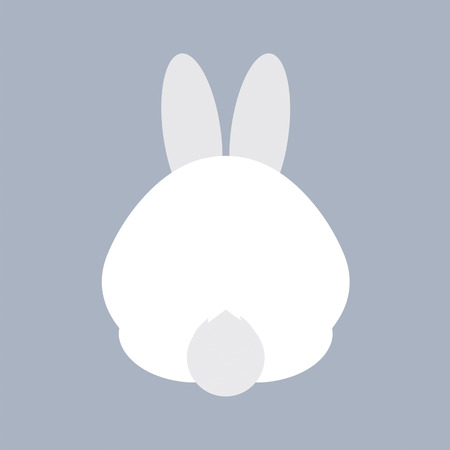 Rabbit Bottom Vector Illustrationのイラスト素材