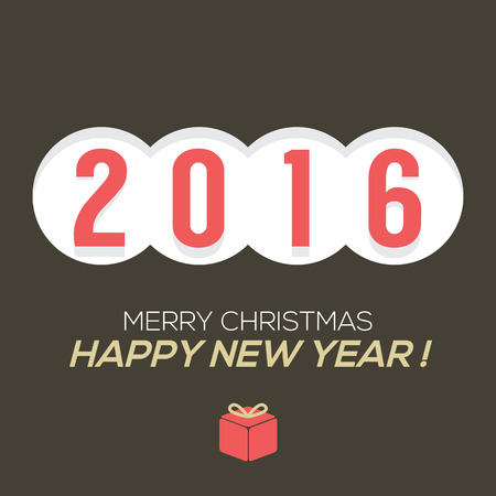 2016 Vintage New Year Card Vector Illustrationのイラスト素材