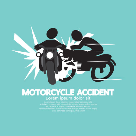 Motorcycle Accident Vector Illustrationのイラスト素材