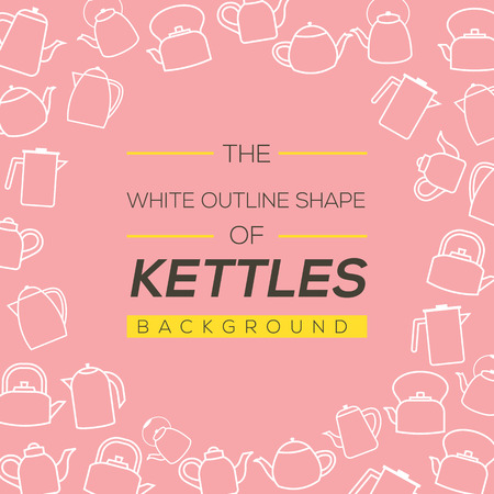 Kettles Background Vector Illustrationのイラスト素材