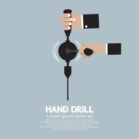 Flat Design Hand Drill Illustrationのイラスト素材