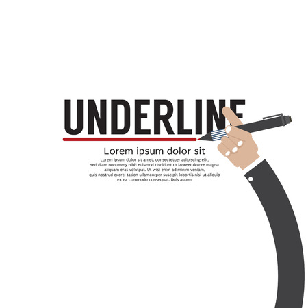 Marking The Underline Vector Illustrationのイラスト素材