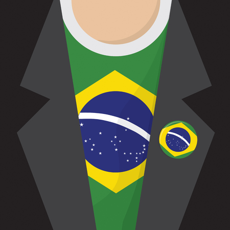 I Love Brazil T-Shirt Vector Illustrationのイラスト素材