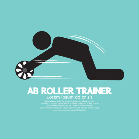 Ab Roller Trainer Symbol Vector Illustrationのイラスト素材