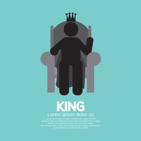 The King With His Throne Vector Illustrationのイラスト素材