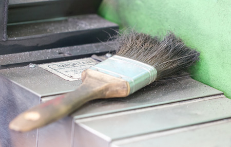 Single Old And Dirty Used Brushの写真素材