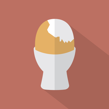 Boiled Egg Cup Icon Vector Illustrationのイラスト素材
