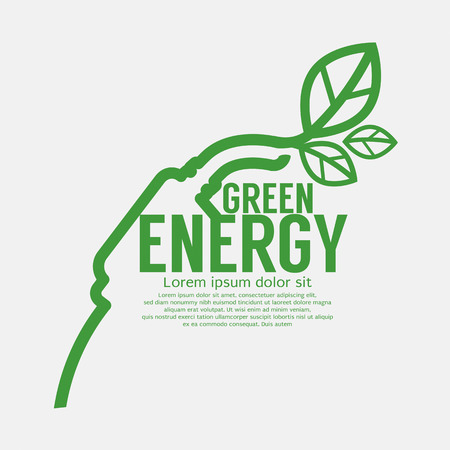 Ecologic Driving Green Concept Vector Illustrationのイラスト素材