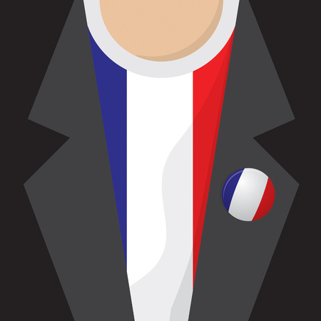 T-Shirt With France Flag Vector Illustrationのイラスト素材
