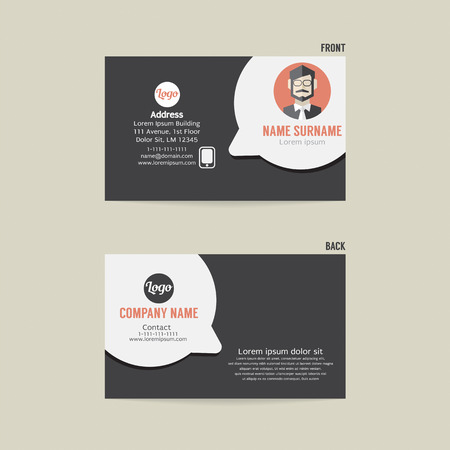Business Card Template Design Vector Illustrationのイラスト素材