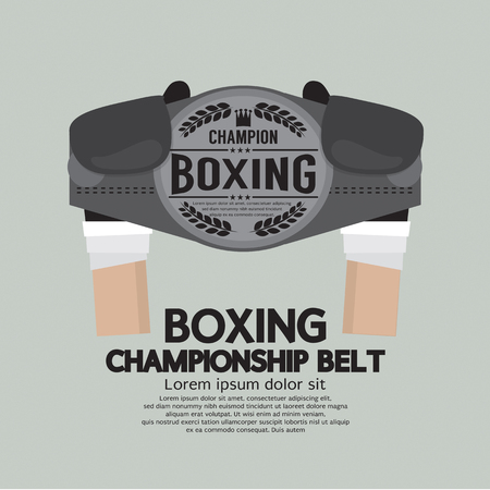 Boxing Championship Belt Vector Illustrationのイラスト素材