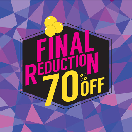 Modern Design Final Reduction Vector Illustration