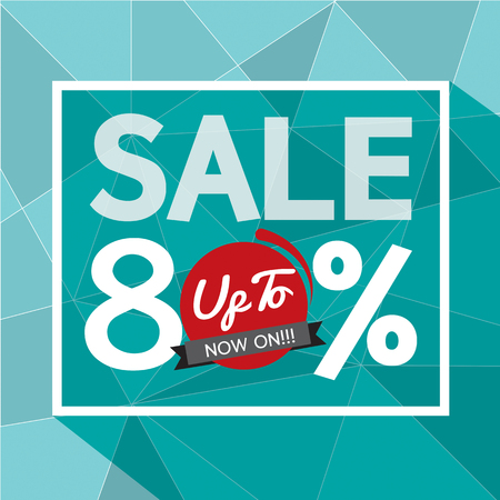 Sale Uo To 80 Percent Banner Vector Illustrationのイラスト素材