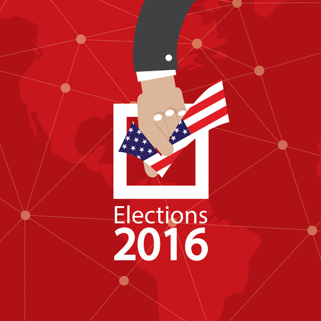 USA Election Concept Vector Illustrationのイラスト素材